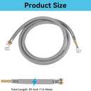 88624000 Pull-Out Hose Replacement for Hansgrohe&Grohe Kitchen Faucets59-Inch Premium Spray Hose with Brass Connectors, Compatible with 95507000, 95506000&48293000Durable Pull-Down Faucet Hose Kit
