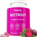 2 x Premium Beet Root Capsules - 60 Vegan Capsules, Natural Beetroot Supplement Powder for Natural Energy & Endurance Support, Non-GMO, Gluten Free Dietary Support, 30-Day Supply