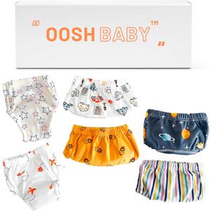 Oosh Baby Training Pants Reusable, Waterproof, Absorbent Potty Training Underwear Fits Toddler Boys and Girls (Large)
