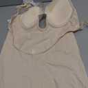 Slimers Backless Shapewear Tummy Control: Low Back Plunge Shapewear Bodysuit - Slimming Built-In Bra Full Body shaper Woman (Beige, XL)