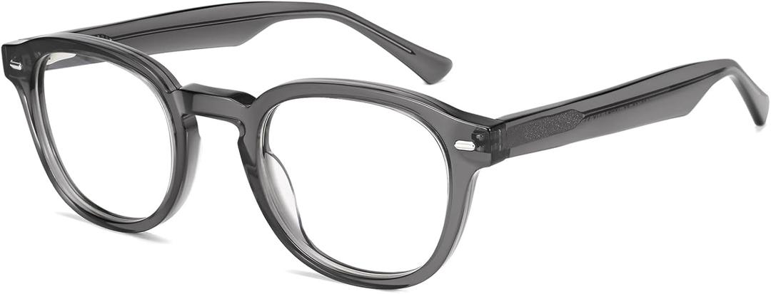 Dollger Blue Light Blocking Glasses for Men Women Retro Round Anti Eye Strain Computer Gaming BlueLight Eyeglasses