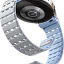 Bandletic Magnetic Silicone Band Compatible with Samsung Galaxy Watch 7 6 5 4 FE 40mm 44mm/for Galaxy Watch 6 4 Classic 43mm 47mm 42mm 46mm/Watch 5 Pro 45mm, 20mm No Gap Sport Strap for Men Women