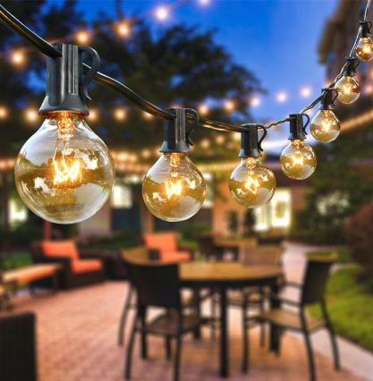 Outdoor String Lights For Patio Wedding Backyard Party Garden Porch Decoration