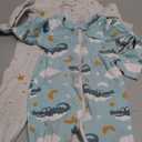 Owlivia Organic Cotton Baby Boy Girl Zip up Sleep 'N Play Pjs, Footless, Long Sleeve Size 3