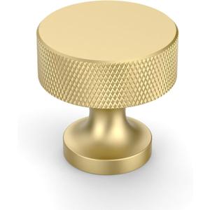 20 Pack Gold Cabinet Knobs - 1-1/5" (30mm) Drawer Knurled Kitchen Cabinet Hardware CK0072