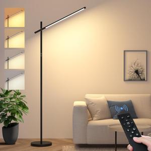 LED Corner Floor Lamp, 360Rotating Head, Super Bright 1800LM Dimmable Minimalist Floor Lamps with Remote Control,3000K-6000K Modern Corner Light,67" Tall Standing Lamp for Living Room,Bedroom,Office
