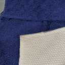 Cotton Paradise 100% Cotton Non Slip Bath Mats for Bathroom, 18x30 inch Soft Absorbent Quick Dry Machine Washable Floor Bath Mat, Navy Blue Bath Rug