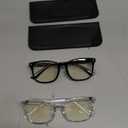 livho High Tech Blue Light Glasses - Advanced Blue Light Blocking Computer Glasses - Screen Fatigue & UV Protection (*B1 Light Black+clear)