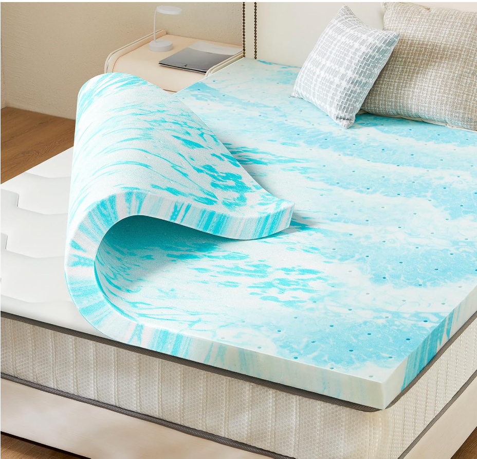 Mattress Topper, Twin Size Cooling Memory Foam Bed Toppers, 2 Inch Soft Mattress Pads for Sleeper Sofa, RV, Camper, CertiPUR-US Certified