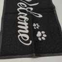 Welcome Mat Outdoor, 30x17.5 Waterproof All-Season Front Door Outside Entrance, All-Weather Quick Drying, Low Profile Doormat Indoor, Patio Porch Entryway, Black-White