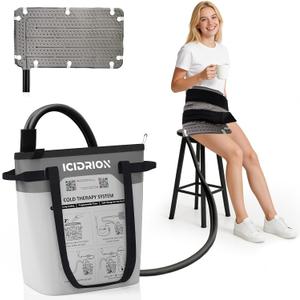 Cold Therapy Machine, Programmable Ice Machine for Hip After Surgery, Portable Hip Replacement Recovery System, Cryotherapy Pain Relief w/Compression Pad