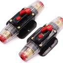 2 Pack 150A Inline 12 Volt Circuit Breaker with Manual Reset,Marine 150 amp Inline Fuse for Car Audio, Stereo Switch and Solar Inverter System