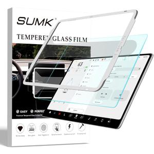 15 inch Screen Protector for Tesla Model Y (2020~2024)/ Model 3 (2017~2023), [9H & Anti-scratch & Fingerprint] Tempered Glass Front Screen Protector for Tesla Model Y/3 Accessories - Glossy