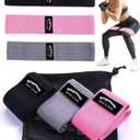 Bingwaah Mini Loop Resistance Bands  Fabric & Elastic Sets Exercise Bands for Strength Training - Rehab, Yoga, Pilates & Home Workout Equipment