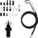 Houtingmann Kitchen Side Sprayer with Hose and Holder - Chrome Sprayer with 17 Adapters