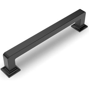 Amerdeco 10 Pack Matte Black Cabinet Pulls 5 Inch(128MM) Hole Centers Kitchen Cabinet Handles Cabinet Hardware Kitchen Handles for Cabinets Cupboard Handles Drawer Pulls ZH0019
