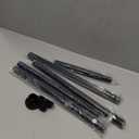 Ausemku Shower Curtain Rod 32-80 Inch Adjustable - 1 Inch Diameter Heavy Duty No drill Spring Tension Shower Rod, Non-Slip Rustproof Telescopic Rod for Bathroom, Black