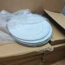 100Pcs Vintage White Charger Plates Bulk Wedding - 13" Premium Vintage White Chargers for Dinner Plates, Decorative Charger Plates for Events & Parties