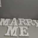 Hortsun Marry Me Light up Letters Proposal Decorations Will You Marry Me Sign Rose Petals 24 LED Candles Romantic Night Light for Proposal Engagement Wedding Outdoor(Red)