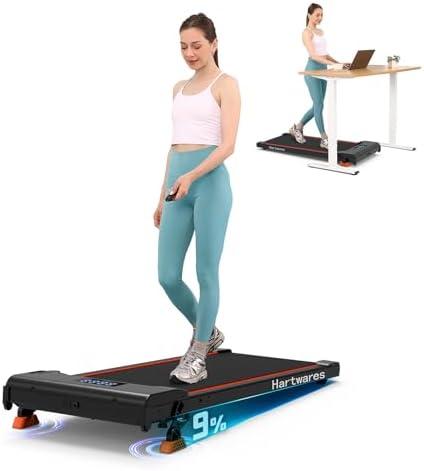 Hartwares Walking Pad Treadmill Under Desk Treadmill,Walking Pad Treadmills for Home Portable Treadmill with Remote Control,2.5HP Brushless Motorized Walking Treadmill,2 in 1 Treadmill for Home Office