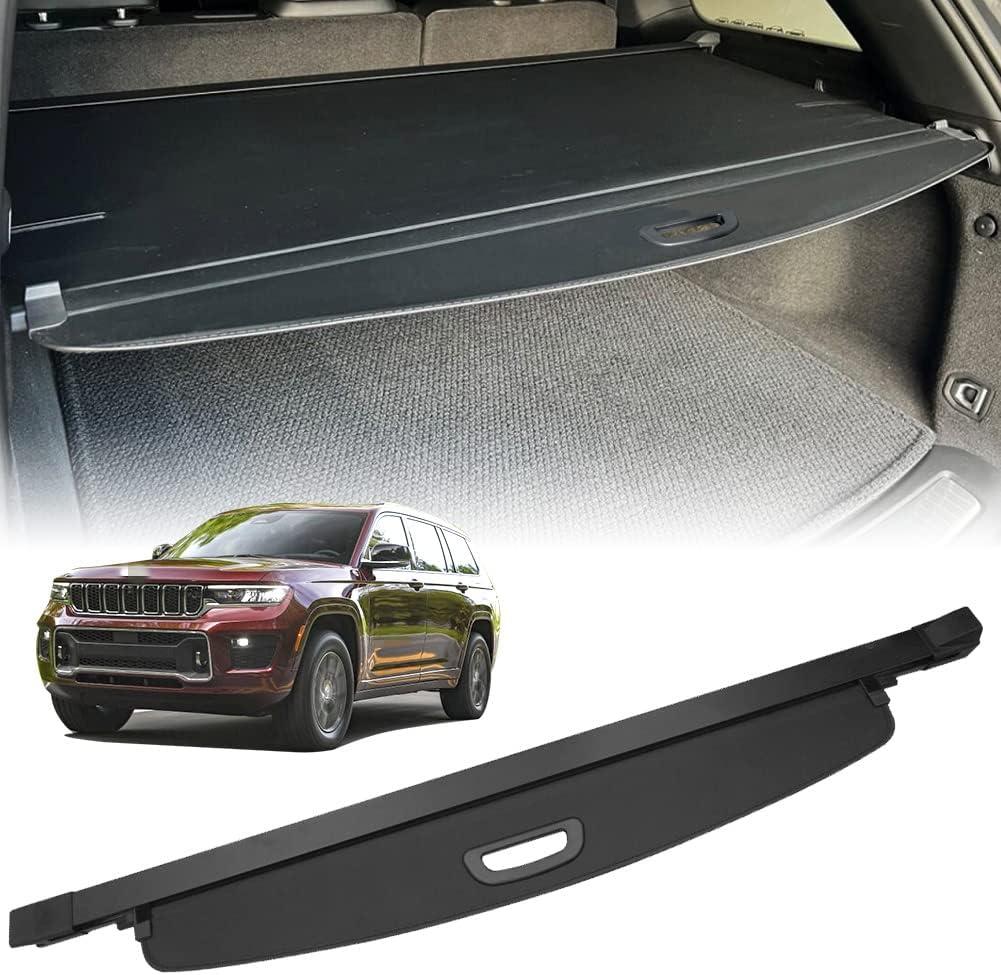 Compatible with All-New 2022-2026 Jeep Grand Cherokee(2 Row; WL) 4XE Rear Cargo Security Shade Cover Privacy Screen Retractable Rear Storage Tonneau Cargo Cover Luggage Security Shield Shade