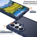 Rayboen for Samsung Galaxy S24 Ultra Case, Skin Feel Translucent Frosted Anti-Scratch Protective Phone Cover for Samsung S24 Ultra with Bumper Hard PC Back Soft Silicone Edge, Matte Blue