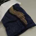 JUSPURBET 12x20 Pillow Covers Set of 4 Decorative Throw Pillow Covers Case for Couch Sofa Bed Soft Lumbar Chenille Cushion Covers with Hidden Zipper for Home Decor Living Room,Navy Series