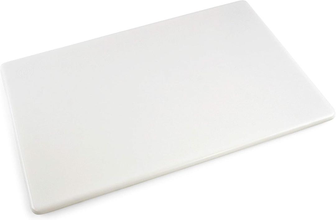 2 x Commercial Grade Plastic Cutting Board 18 x 12 x 1/2 Thick High Density White Poly, NSF Certified and Dishwasher Safe for Food Service