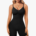 Women Slimming Bodysuits Shapewear Tops Tummy Control Body Shaper Spaghetti Strap Camisole Leotards Bodycon Jumpsuit, Small