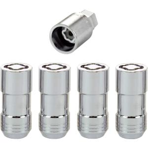 McGard 24210 Chrome Cone Seat Wheel Locks (M14 x 1.5 Thread Size) - Set of 4