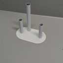 Exquisite Table Stem Vase, Stainless Steel, White, Modern Metal Tube Bud Vase for Weddings & Home Decor