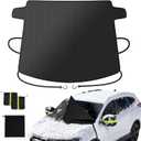 Zanch Windshield Cover for Ice and Snow [3-Second Snow Removal & 7-Layer Full Coverage] 6-Point Snowproof Fixation & Reflective Mirror Covers, Fits Sedans and Compact SUVs M (62'' x 49'')