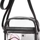 Vorspack Stadium Approved PVC Purse - Clear Crossbody Bag with Front Pocket for Concerts, Sports, Festivals