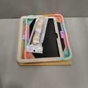 Ambison Case for iPad A16 11th/10th Generation 2025/2022 11''/10.9'' for Kids Girls, with 9H Tempered Glass Screen Protector, Rugged Heavy Duty Protective with Butterfly Stand, Carrying Strap-Rose Red