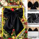 Black Bows Decor 22x11 Inch Big Black Bows Decoration Background for Crib Christmas Tree Topper Bachelorette Coquette Baby Bridal Shower Wedding Xmas Valentine's Day Bows for Car (3 Pack)
