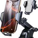 andobil Car Phone Mount [Ultra Stable & Big Phones Friendly] Cell Phone Holders for Your Car Dashboard Windshield Vent Truck, Car Phone Holder Mount for iPhone 16 15 14 13 12 Pro Max Samsung S24 S23 (Silver)