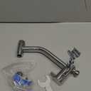 G-Promise All Metal Shower Diverter with Low Handheld Holder, 3-Way Diverter Valve with Pause Mode for Handheld and Fixed Shower Head, 4-Settings Universal Bathing System Replacement Part(Chrome)