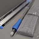 Microfiber Wet Mops 24 in Heavy Duty Flat Floor Mop Adjustable Handle with 4 Washable Mop Clothes