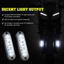 Chelhead Surface Mount Led Lights, Aluminium Base Led Backup Lights 6500K Led Fog Lights or Side Marker Indicator Lights Under Hood Compatible with Trucks RV Trailer Scooter Kawasaki 4wheeler