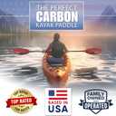 Best Marine and Outdoors Carbon Fiber Kayak Paddle for Adults Lightweight 2-Piece Paddle with Fiberglass Reinforced Blades, Adjustable Feather Angles, Floating Design, 220cm 234cm 250cm