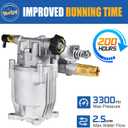 TOOLCY 3/4" Shaft Horizontal Pressure Washer Pump, 2600-3300 PSI @ 2.5 GPM - Power Washer Pump for Gas Washer - Compatible with Honda, Simpson and More