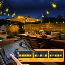 Solar Lights Outdoor Patio Lights: S14 15M 50FT Solar Powered Remote Control 3 Light Modes Dimmable Solar Waterproof Light - Shatterproof Bulbs - Camping Backyard Garden Deck Outside Yard