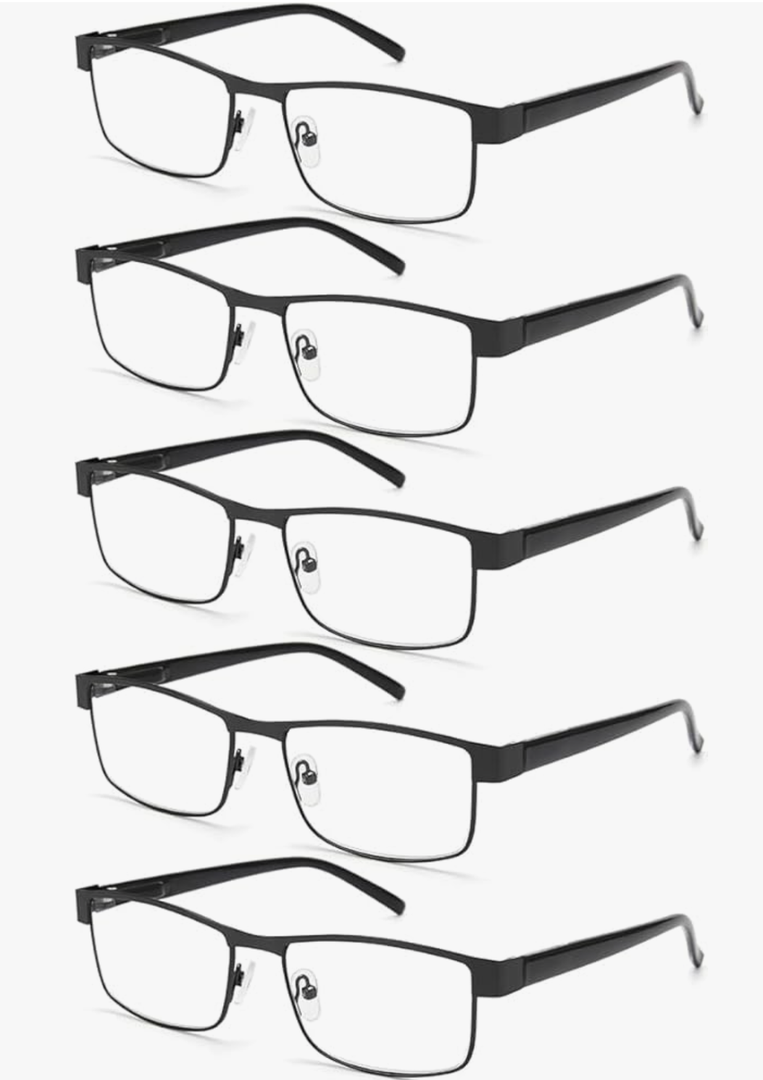 BLS Businessman Rectangular Reading Glasses - Professional Durable Readers - Blue-Light Blocking Lenses, +2.75 BLS Businessman Rectangular Reading Glasses - Professional Durable Readers - Blue-Light Blocking Lenses, +2.75