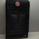 SwissGear Sion Softside Expandable Luggage, Black, Checked-Large 29-Inch