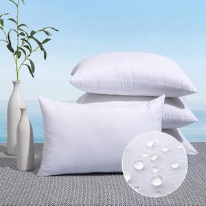MIULEE Pack of 4 12x24 Outdoor Pillow Inserts, Water-Resistant Throw Pillow Inserts Decorative Premium Rectangle Pillow Stuffer Sham for Porch Swing Couch Sofa Cushion Patio Furniture