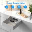 Furniture Drawer Outlet Kit, 65W USB C Recessed Power Strip with 4 Outlets & 4 USB Ports,Hidden Charging Station for Home Office 6 FT