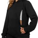 Bhome Nursing Sweatshirt Hoodie for Breastfeeding with Hidden Zippers Maternity Breast Pumping Tops Kangaroo Pocket (Large, Black)