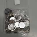 DICOSMETIC 30 Sets Keychain Pendant Tray 25mm/0.98" Round Trays Cabochon Bezel Keychain Platinum Alloy Photo Frame Keychains Blanks Pendant Bezel with Keyring for Resin Personalized Crafting