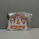 Halloween Decorations Ghost Door Sign, Cute Ghost Hey Boo Hanging Sign Wooden Welcome Wreath Front Door Hanger for Wall Indoor Home Decor, White 