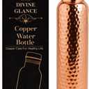 Copper Water Bottle - 34 Oz Extra Large - A Hammered Ayurvedic Pure Copper Vessel For Drinking - Drink More Water, Lower Your Sugar Intake And Enjoy The Health Benefits Immediately